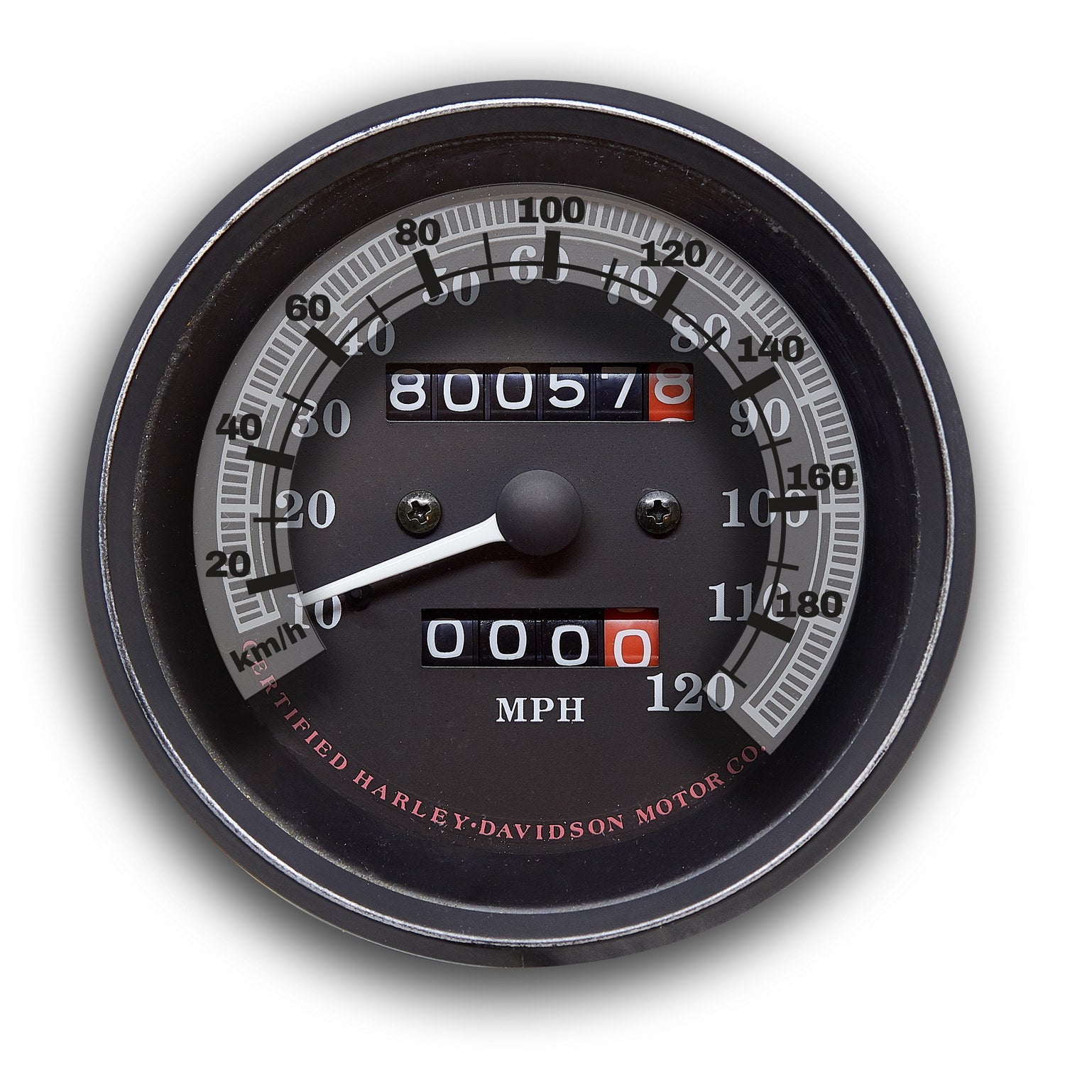 Drag Programmable 3 3/8 Electronic KMH Speedometer Harley